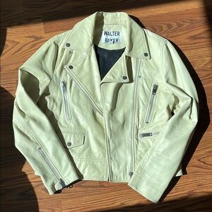 Walter Baker Cream Leather Jacket (large)